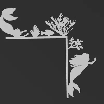 Trang trí góc cửa hình nàng tiên cá dễ thương