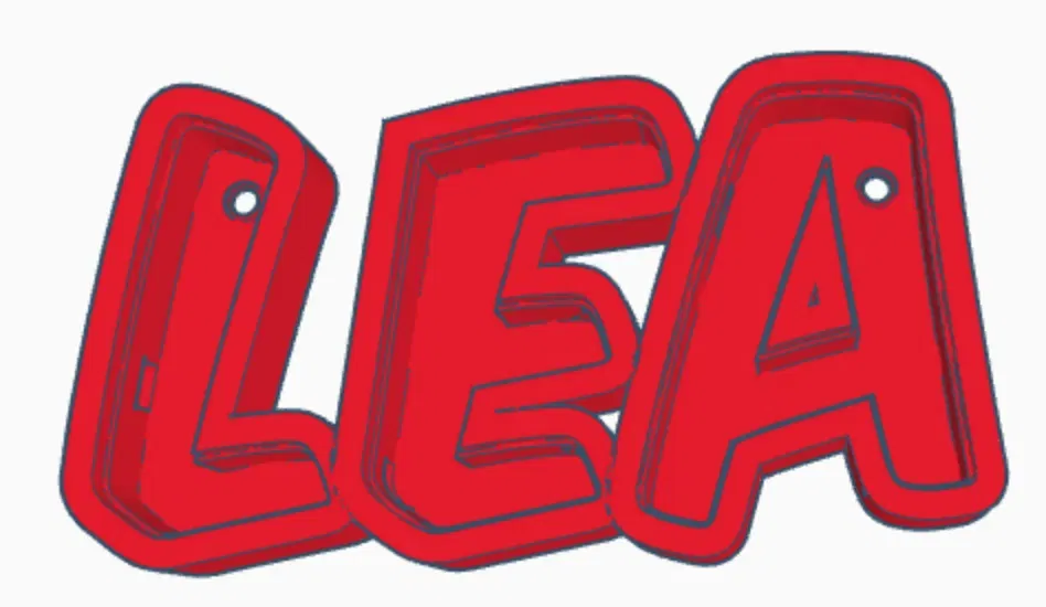 Đèn LED tên "LEA" cho trẻ em in 3D - Image 1