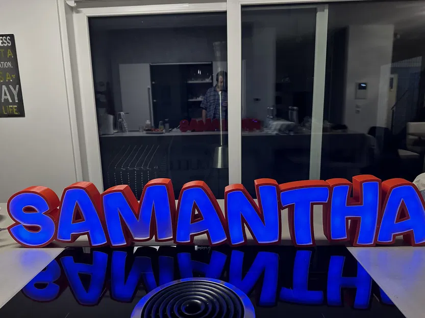Đèn LED tên "SAMANTHA" in 3D cho trẻ em - Image 2