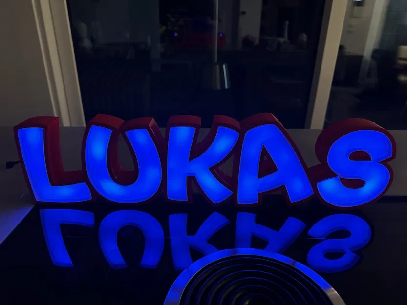 Đèn LED tên "LUKAS" in 3D cho trẻ em - Image 1