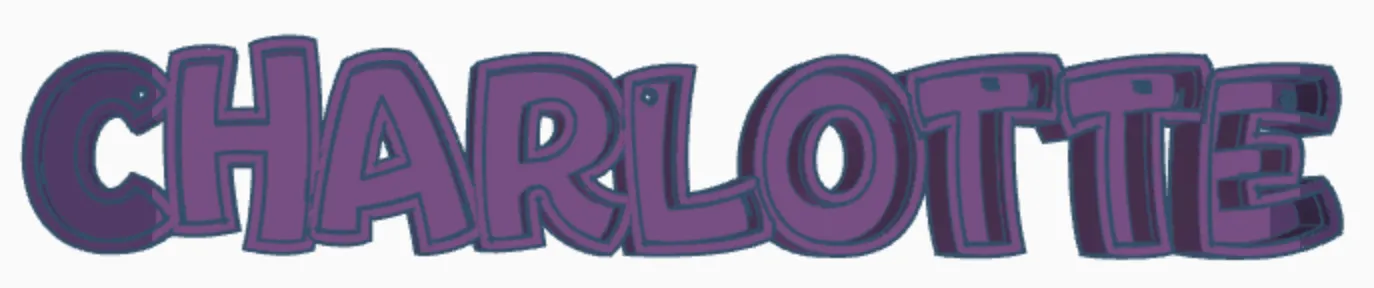 Đèn LED tên CHARLOTTE - Mô hình in 3D cho trẻ em - Image 1