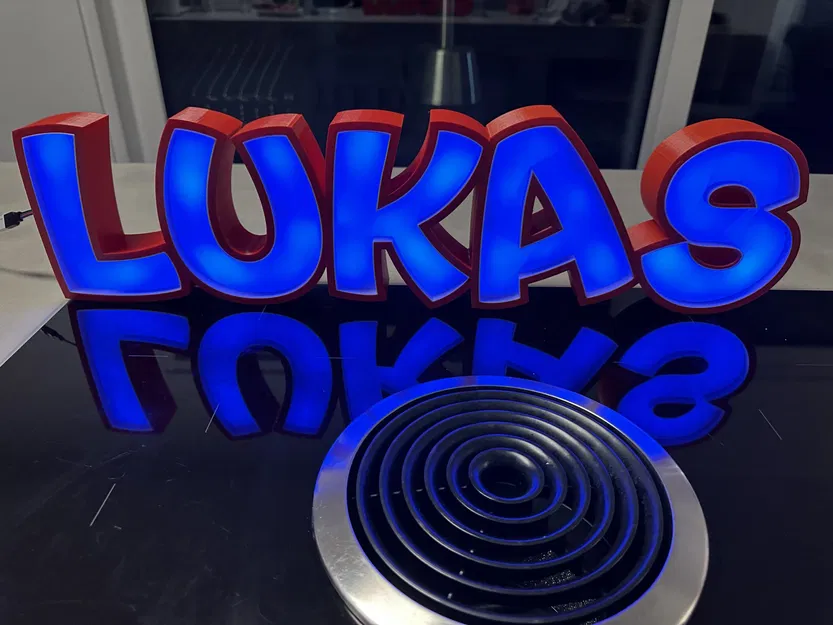 Đèn LED tên "LUKAS" in 3D cho trẻ em - Image 2