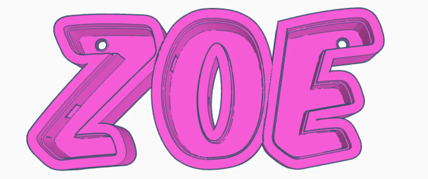 Đèn LED tên ZOE cho trẻ em - Image 1