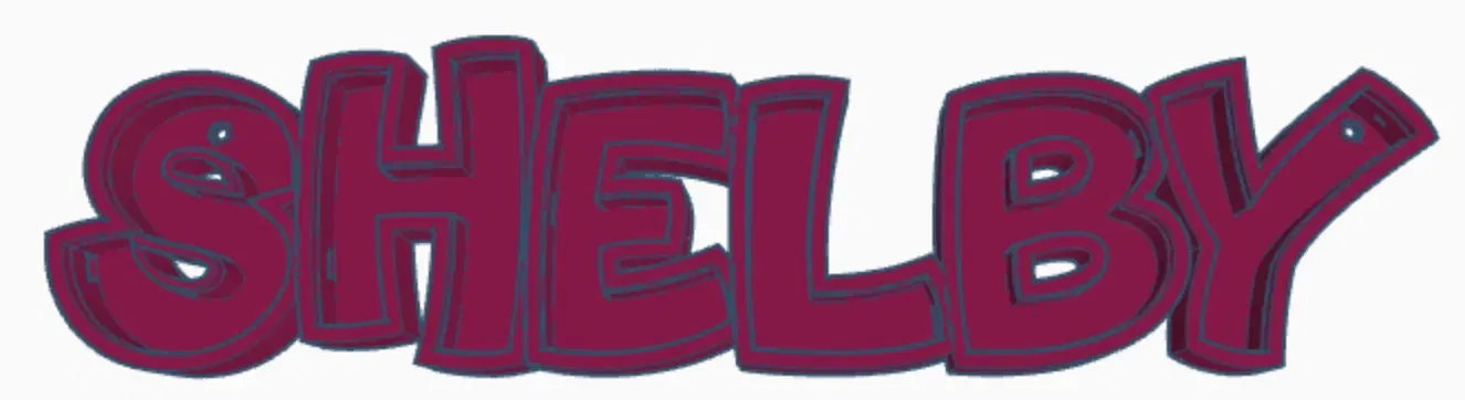 Đèn LED tên "SHELBY" in 3D cho trẻ em - Image 1