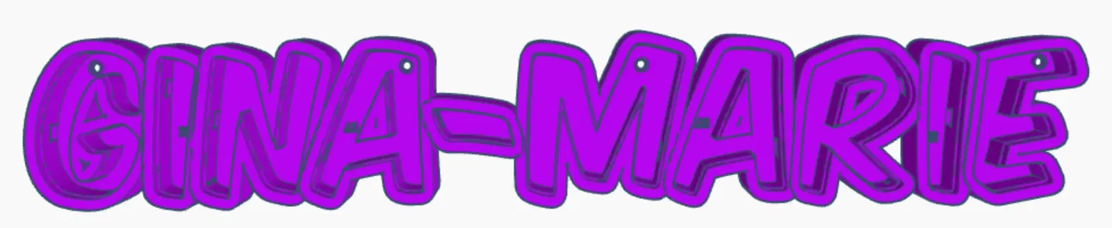 Đèn LED tên GINA-MARIE in 3D cho trẻ em - Image 1