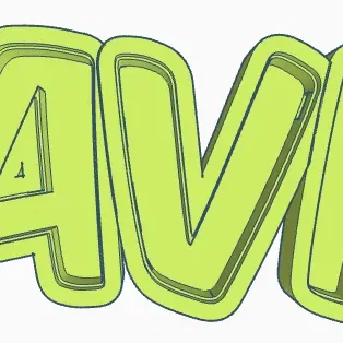 Đèn LED tên "DAVIN" in 3D cho trẻ em