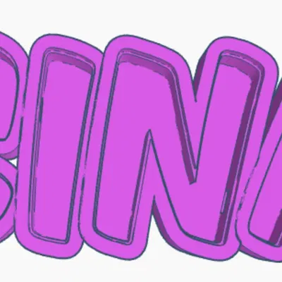 Đèn LED tên "SINA" in 3D cho trẻ em