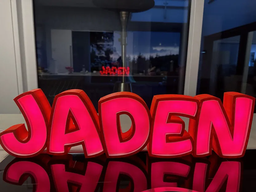 Đèn LED tên "JADEN" cho bé trai trong phòng trẻ em - Image 4