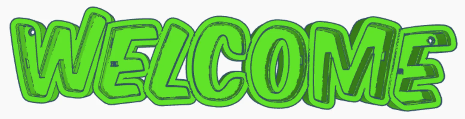 Đèn LED chào mừng in 3D cho trẻ em - Image 1