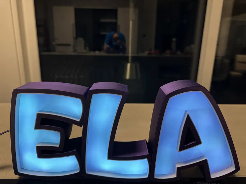 Đèn LED tên ELA - Mô hình đèn trang trí cá nhân hóa - Image 1