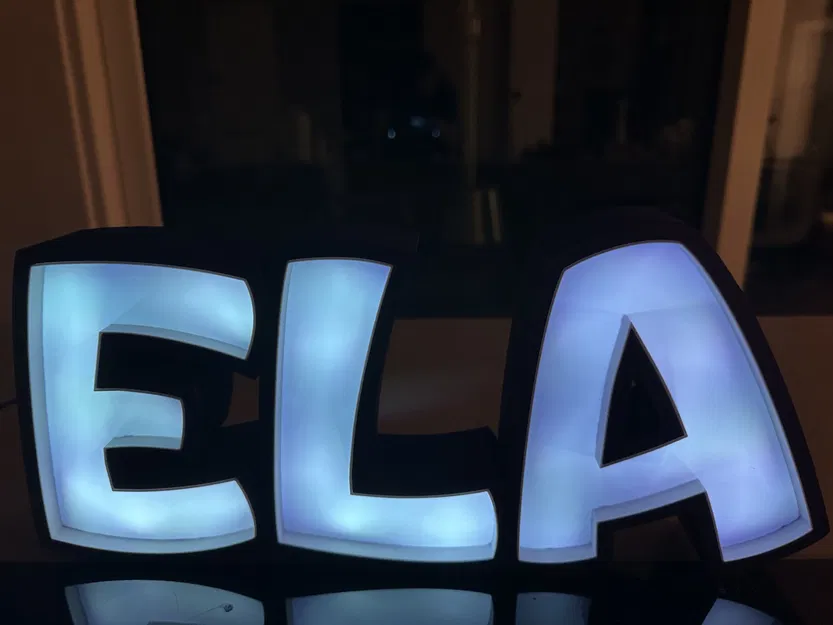 Đèn LED tên ELA - Mô hình đèn trang trí cá nhân hóa - Image 3