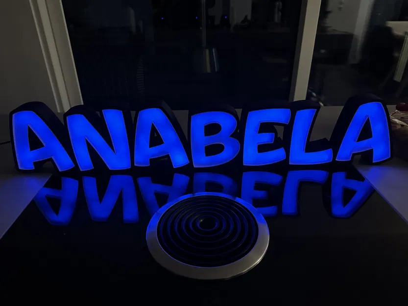 Đèn LED tên ANABELA cho trẻ em in 3D - Image 2