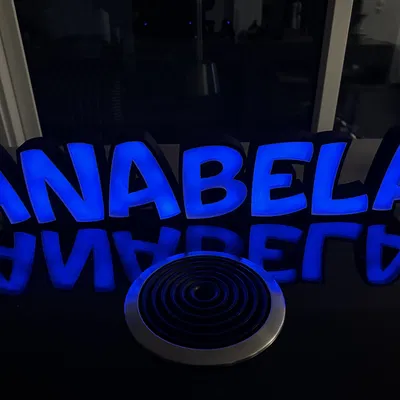 Đèn LED tên ANABELA cho trẻ em in 3D