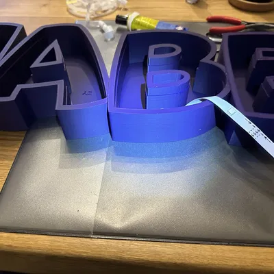 Đèn LED tên ANABELA cho trẻ em in 3D