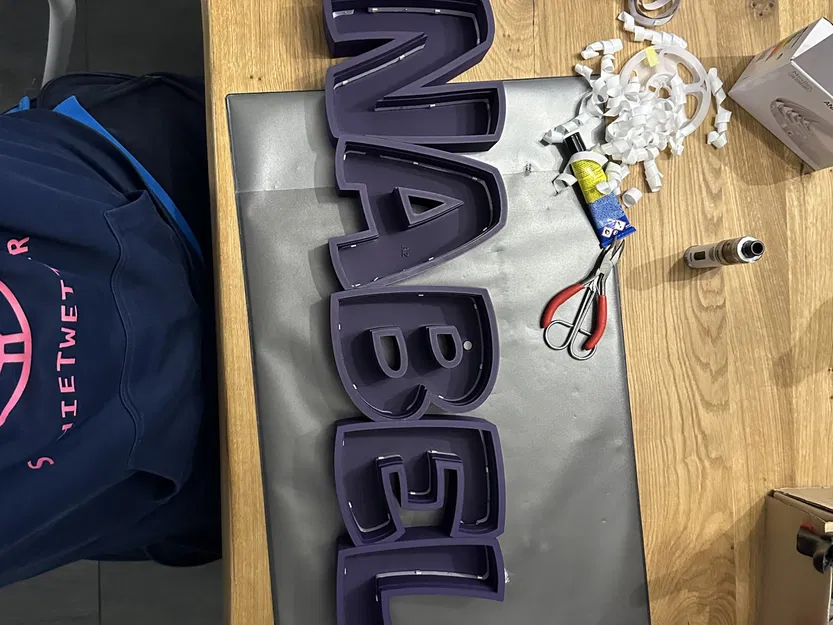 Đèn LED tên ANABELA cho trẻ em in 3D - Image 4