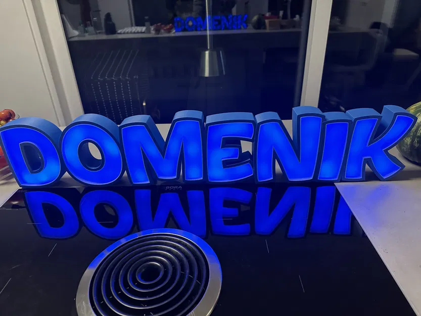 Đèn LED tên "DOMENIK" in 3D cho trẻ em - Image 1