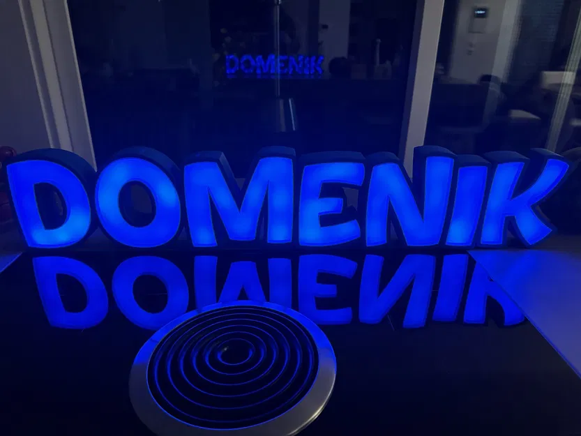 Đèn LED tên "DOMENIK" in 3D cho trẻ em - Image 2