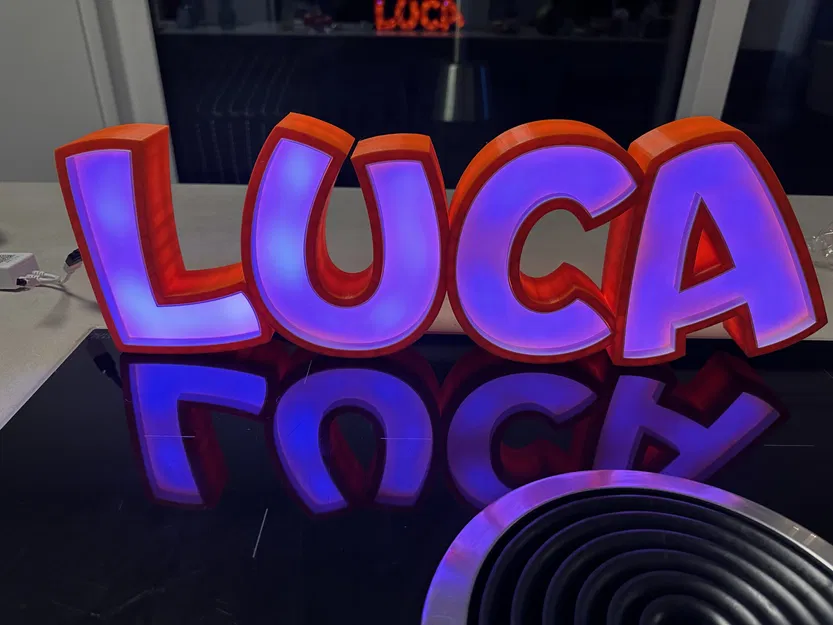 Đèn LED tên LUCA - Mô hình đèn trang trí cho trẻ em - Image 3