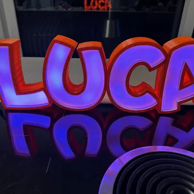 Đèn LED tên LUCA - Mô hình đèn trang trí cho trẻ em