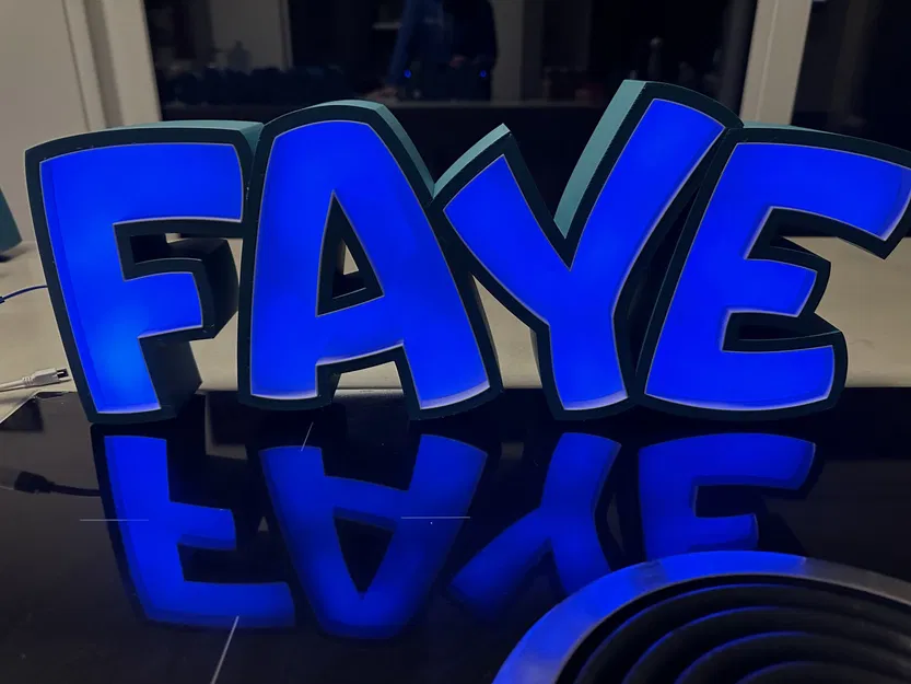 Đèn LED tên FAYE - Mô hình đèn trang trí cho trẻ em - Image 1