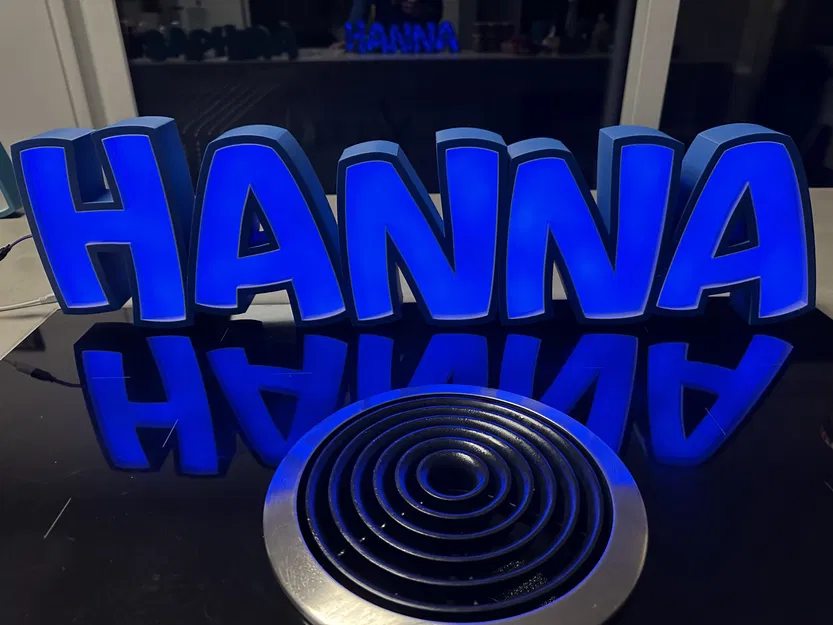 Đèn LED tên "HANNA" in 3D cho trẻ em - Image 1