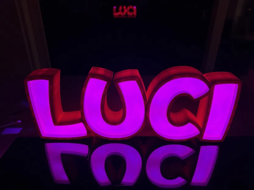 Đèn LED tên LUCI - Mô hình đèn in 3D cho trẻ em - Image 1