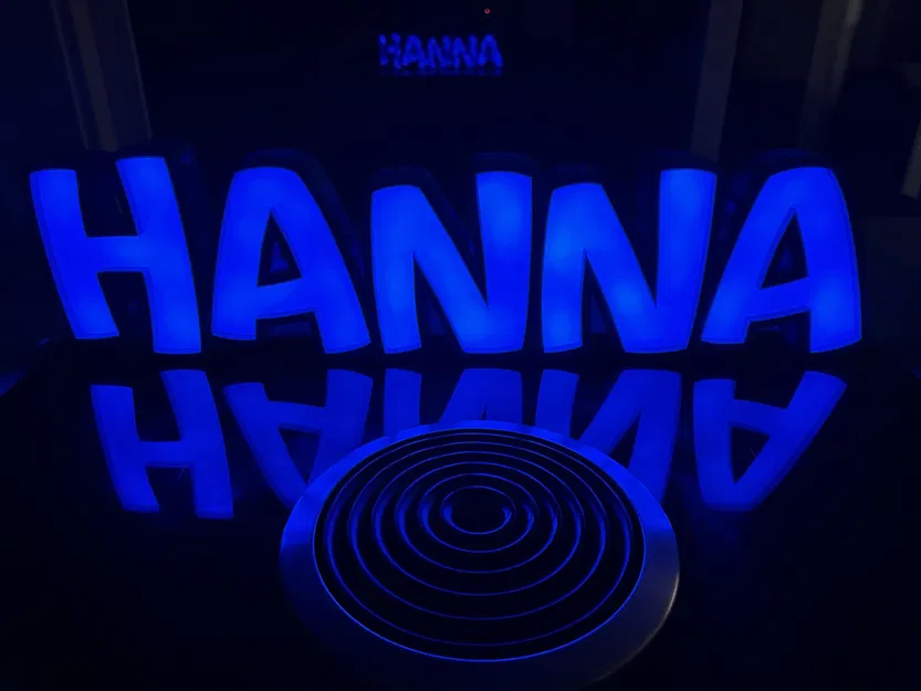 Đèn LED tên "HANNA" in 3D cho trẻ em - Image 2