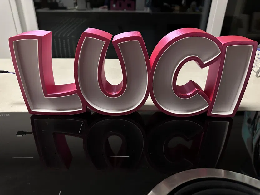 Đèn LED tên LUCI - Mô hình đèn in 3D cho trẻ em - Image 2