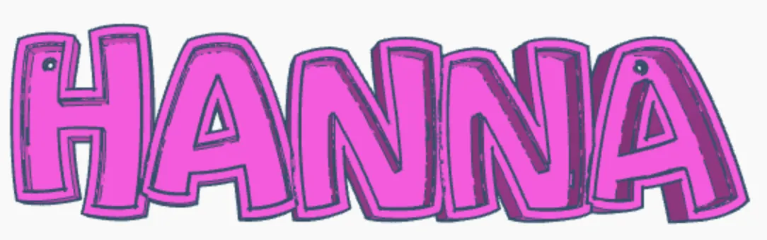 Đèn LED tên "HANNA" in 3D cho trẻ em - Image 3