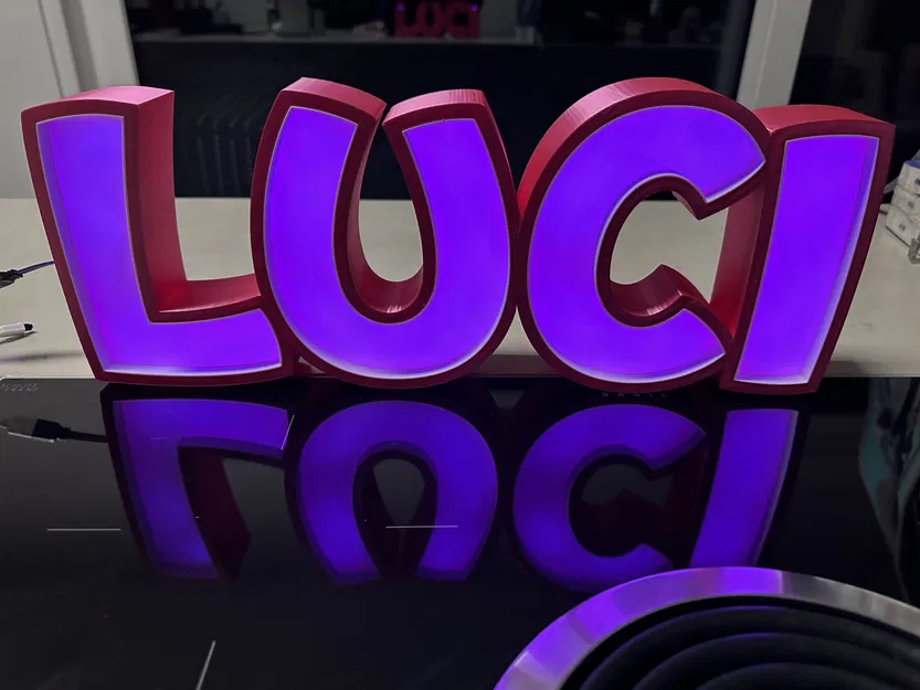 Đèn LED tên LUCI - Mô hình đèn in 3D cho trẻ em - Image 3