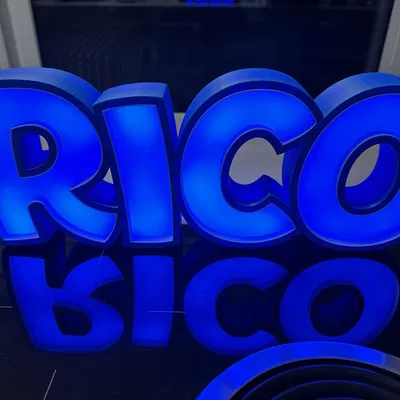 Đèn LED tên RICO in 3D cho trẻ em