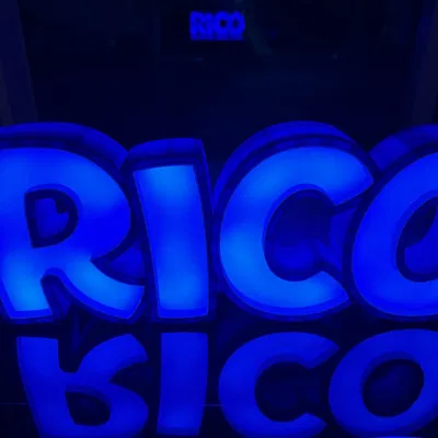 Đèn LED tên RICO in 3D cho trẻ em