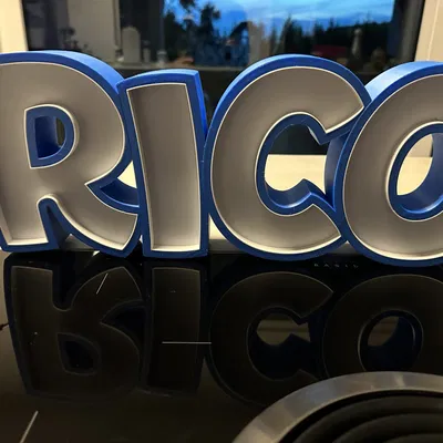 Đèn LED tên RICO in 3D cho trẻ em