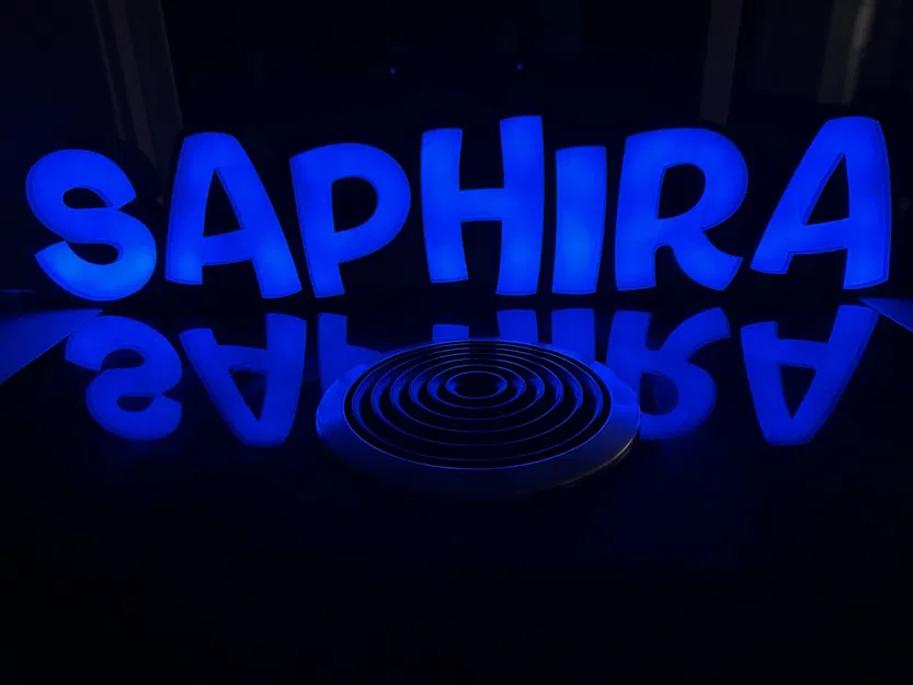 Đèn LED tên SAPHIRA in 3D cho trẻ em - Image 2