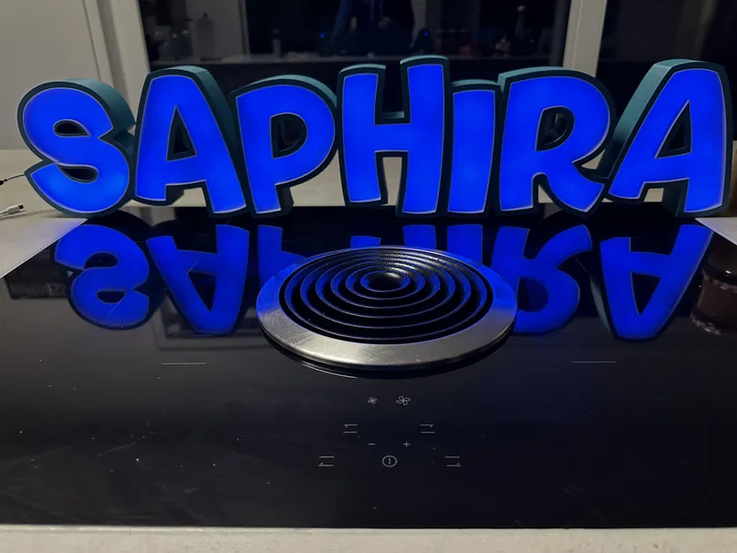 Đèn LED tên SAPHIRA in 3D cho trẻ em - Image 3