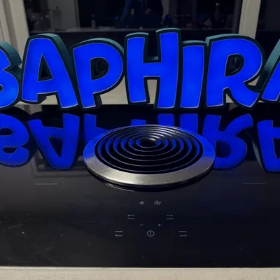 Đèn LED tên SAPHIRA in 3D cho trẻ em