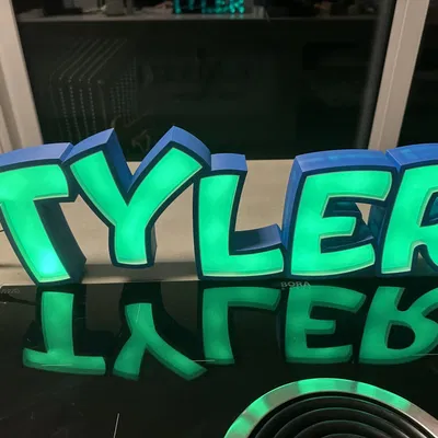 Đèn LED tên TYLER in 3D cho trẻ em