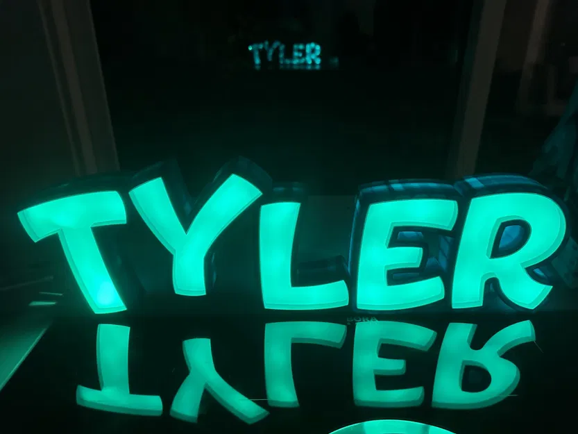 Đèn LED tên TYLER in 3D cho trẻ em - Image 3
