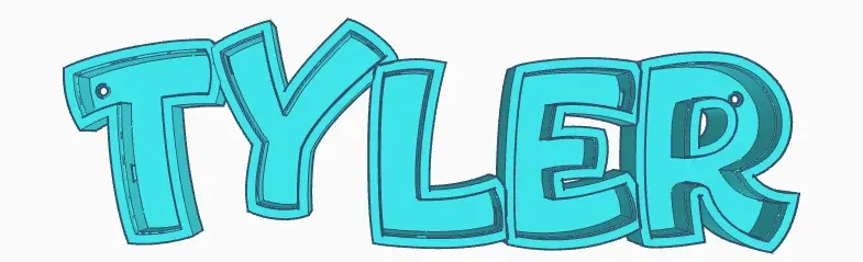 Đèn LED tên TYLER in 3D cho trẻ em - Image 4