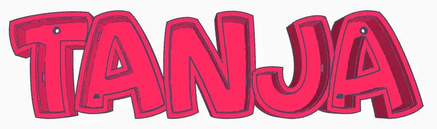 Đèn LED tên TANJA có thể in được - Image 1