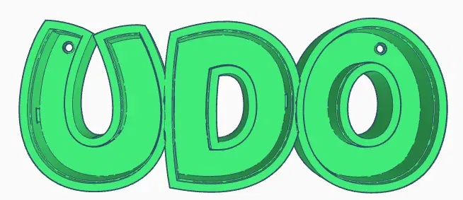 Đèn LED tên UDO in 3D cho trẻ em - Image 1