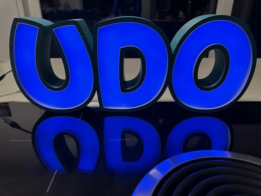 Đèn LED tên UDO in 3D cho trẻ em - Image 3