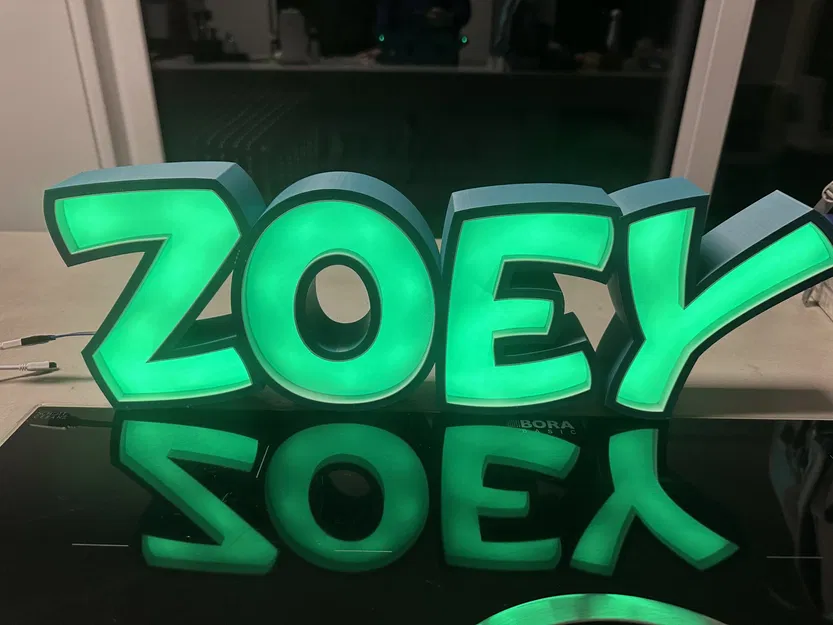 Đèn LED tên ZOEY - Mô hình đèn trang trí cho trẻ em - Image 2