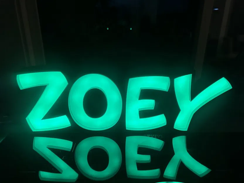 Đèn LED tên ZOEY - Mô hình đèn trang trí cho trẻ em - Image 3