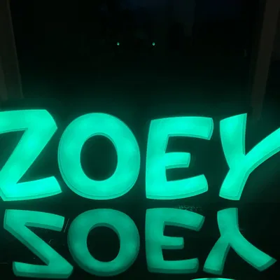 Đèn LED tên ZOEY - Mô hình đèn trang trí cho trẻ em