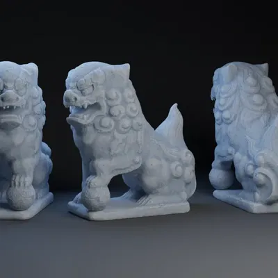 Tượng sư tử phong cách phương Đông