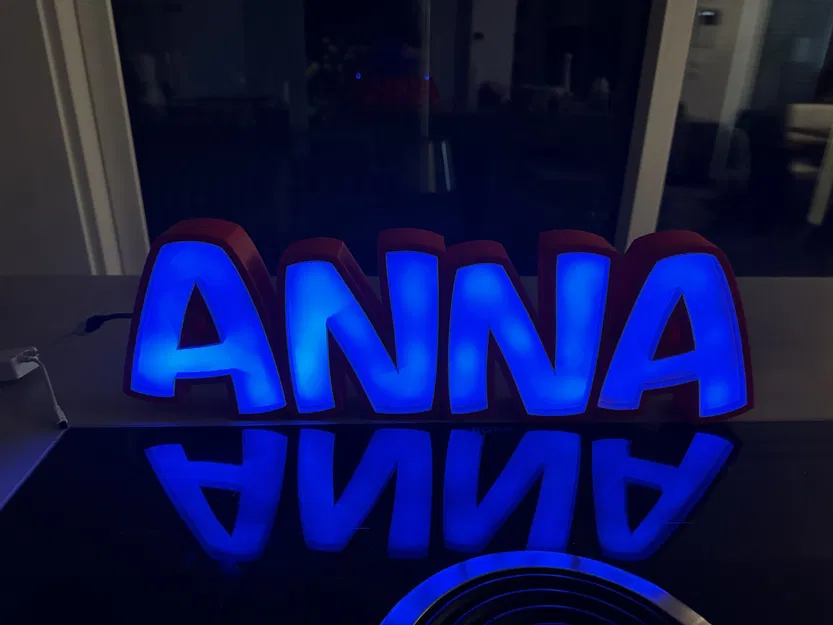 Đèn LED tên ANNA - Mô hình đèn trang trí cá nhân hóa - Image 1