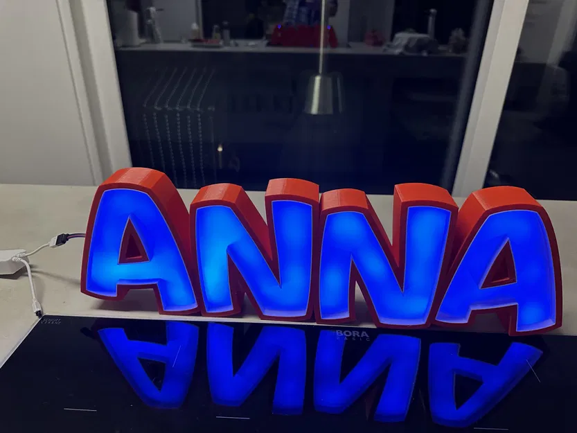 Đèn LED tên ANNA - Mô hình đèn trang trí cá nhân hóa - Image 2