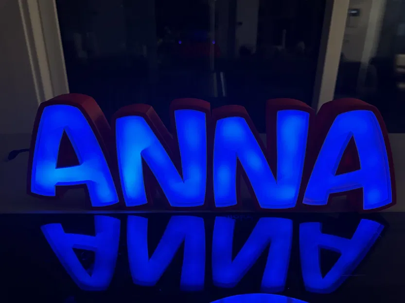 Đèn LED tên ANNA - Mô hình đèn trang trí cá nhân hóa - Image 3