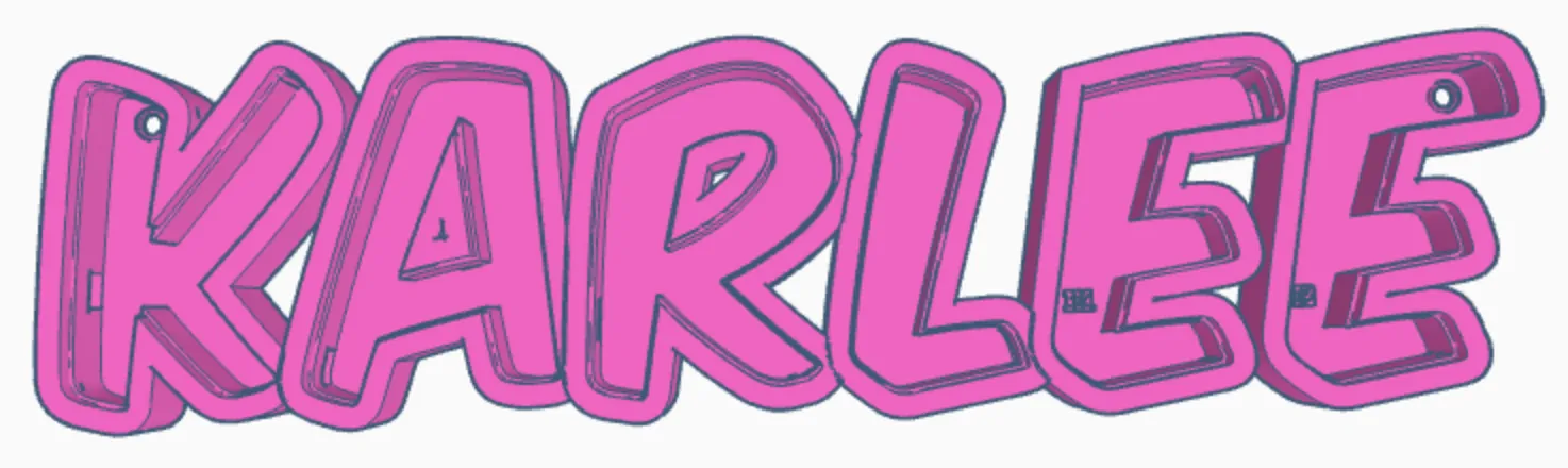 Đèn LED tên gọi KARLEE có thể in được - Image 1